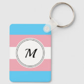 Transgender-Pride-Flag mit einem benutzerdefiniert Schlüsselanhänger (Rückseite)