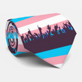 Transgender-Pride-Flag mit Wellenhand Krawatte (Gerollt)