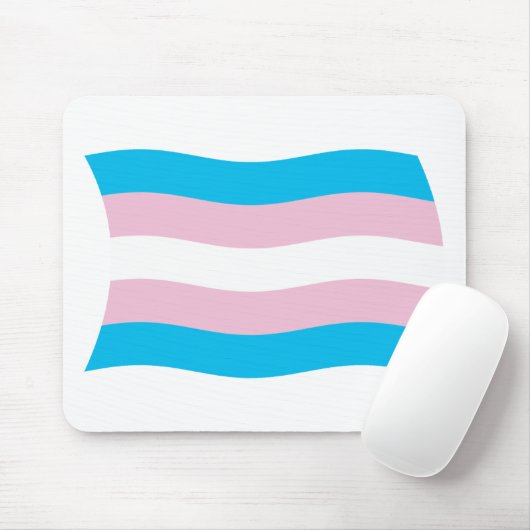 Transgender Pride Flag Mousepad (Mit Mouse)