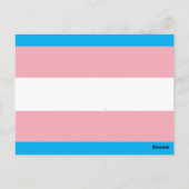 Transgender Pride Flag Postkarte (Rückseite)