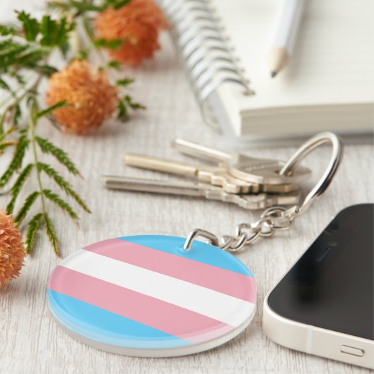 Transgender-Pride-Flag Schlüsselanhänger (Vorderseite rechts)