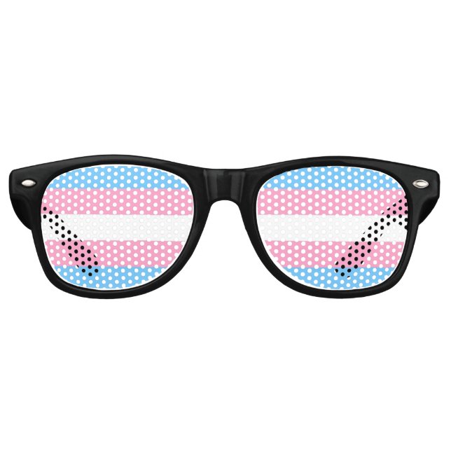 Transgender-Pride-Flag-Sonnenbrille Partybrille (Vorderseite)