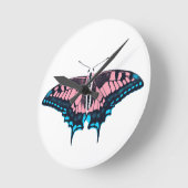 Transgender Pride Flag Swallowtail Butterfly Runde Wanduhr (Winkel)