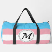 Transgender pride flag with a custom initial  duffle bag (Vorderseite)