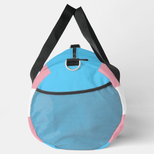Transgender pride flag with a custom initial duffle bag (Rechts)