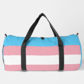 Transgender pride flag with a custom initial  duffle bag (Rückseite)
