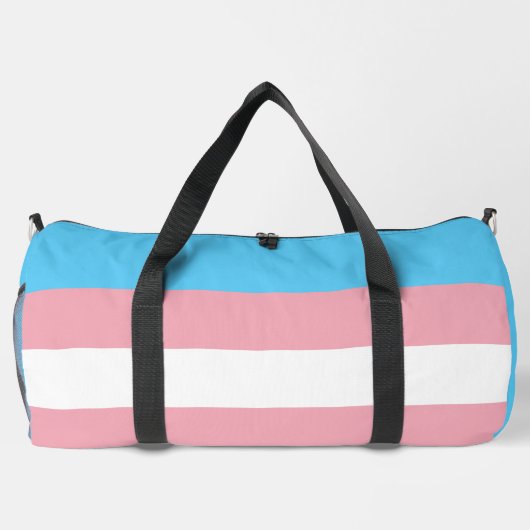 Transgender pride flag with a custom initial duffle bag (Rückseite)