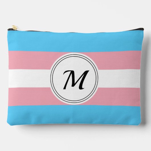 Transgender pride flag with a custom initial  zubehörtasche (Vorderseite)