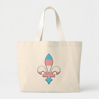 Transgender pride fleur-de-lis  jumbo stoffbeutel