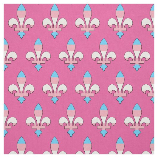 Transgender pride fleur-de-lis stoff (Muster)
