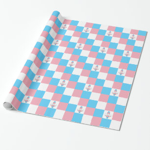 Transgender-Pride-Fleur-de-lis-Wrapping-Papier Geschenkpapier