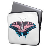 Transgender-Pride-Frack-Butterfly Laptopschutzhülle (Vorderseite Links)