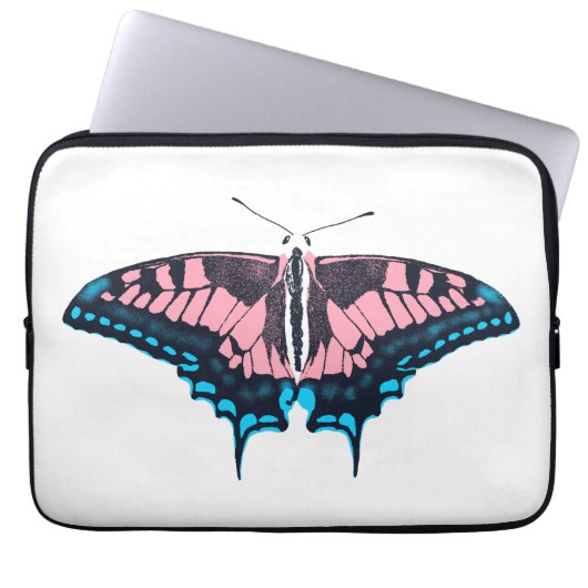 Transgender-Pride-Frack-Butterfly Laptopschutzhülle (Vorderseite)