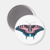 Transgender-Pride-Frack-Butterfly Magnet (Vorderseite/Rückseite)