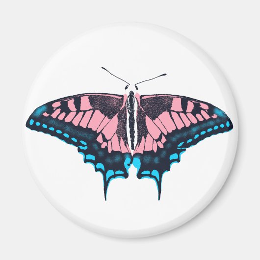 Transgender-Pride-Frack-Butterfly Magnet (Vorne)