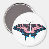 Transgender-Pride-Frack-Butterfly Magnet (Vorderseite/Rückseite)