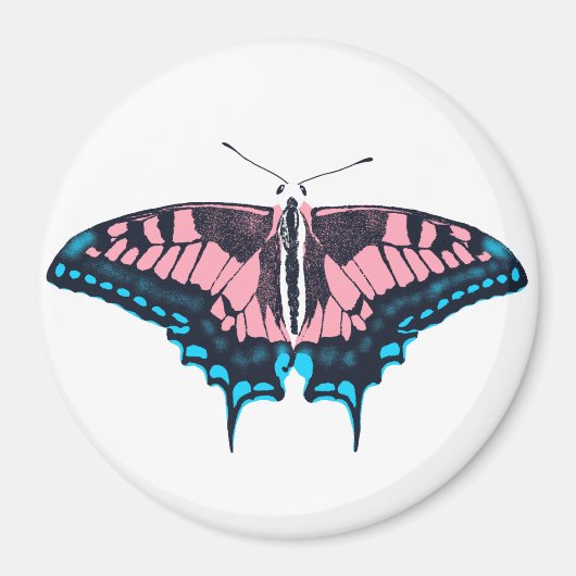 Transgender-Pride-Frack-Butterfly Magnet (Vorne)