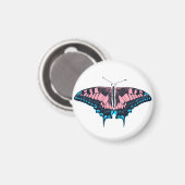 Transgender-Pride-Frack-Butterfly Magnet (Vorderseite/Rückseite)
