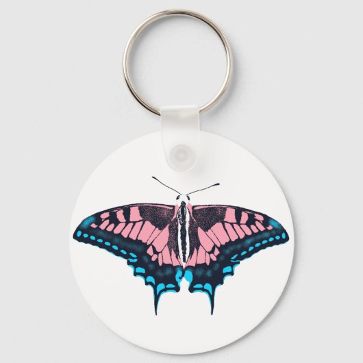Transgender-Pride-Frack-Butterfly Schlüsselanhänger (Vorderseite)