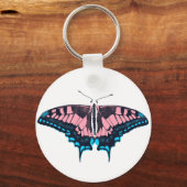 Transgender-Pride-Frack-Butterfly Schlüsselanhänger (Vorderseite)
