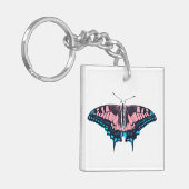 Transgender-Pride-Frack-Butterfly Schlüsselanhänger (Vorderseite links)
