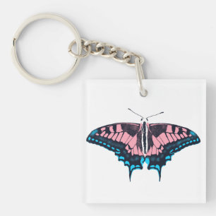 Transgender-Pride-Frack-Butterfly Schlüsselanhänger