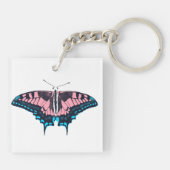 Transgender-Pride-Frack-Butterfly Schlüsselanhänger (Rückseite)
