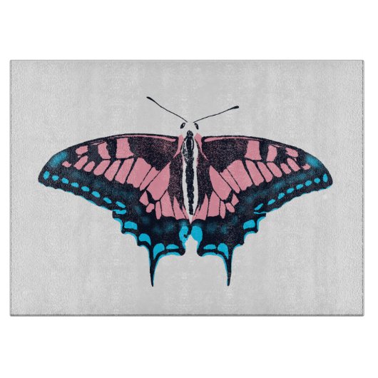 Transgender-Pride-Frack-Butterfly Schneidebrett (Vorderseite)