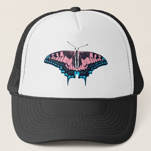 Transgender-Pride-Frack-Butterfly Truckerkappe (Vorderseite)