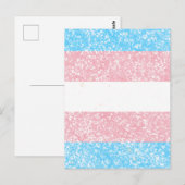 Transgender Pride Glitter Postkarte (Vorne/Hinten)