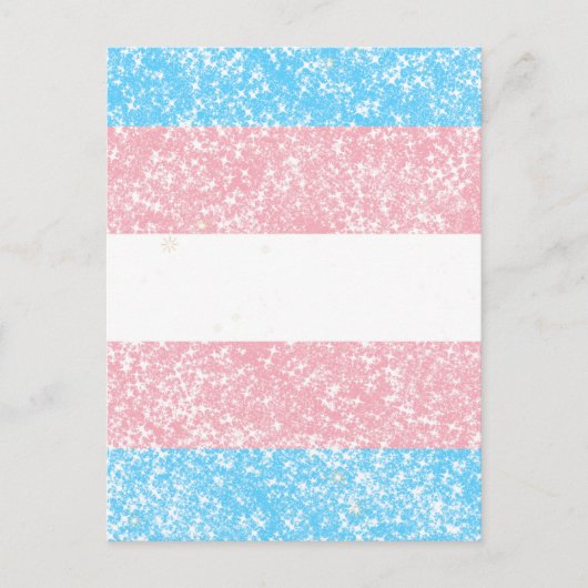 Transgender Pride Glitter Postkarte (Vorderseite)