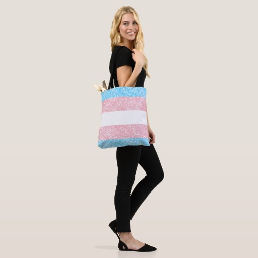 Transgender Pride Glitter Tasche (Am Model)