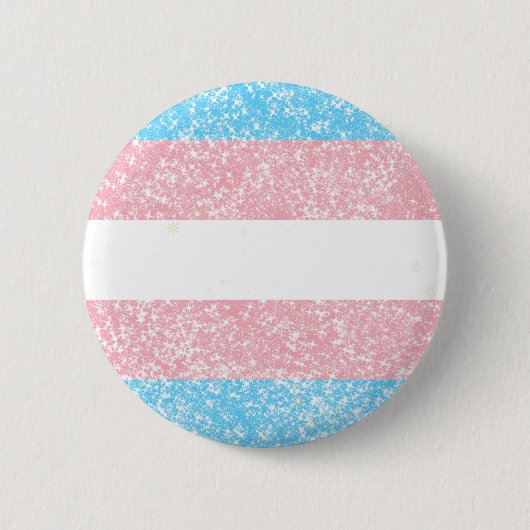 Transgender-Pride-Glitzer Button (Vorderseite)