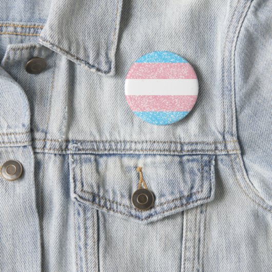 Transgender-Pride-Glitzer Button (Beispiel)