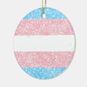 Transgender-Pride-Glitzer Keramik Ornament (Links)