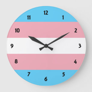 Transgender Pride Große Wanduhr