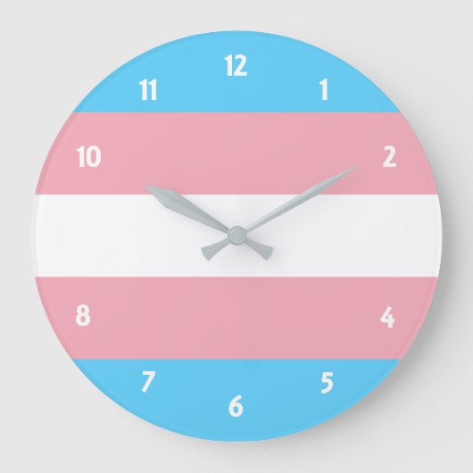 Transgender Pride Große Wanduhr (Vorderseite)