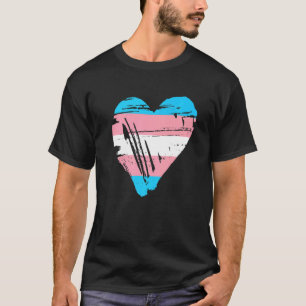 Transgender-Pride-Herz-Flag T-Shirt