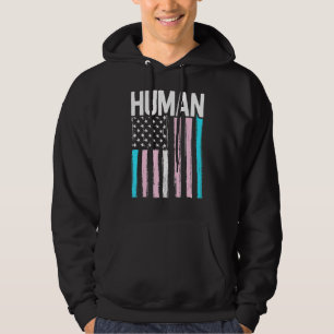 Transgender Pride Human Lgbt Rainbow American Fla Hoodie