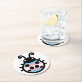 Transgender Pride Ladybug Coaster Runder Pappuntersetzer (Vor Ort)