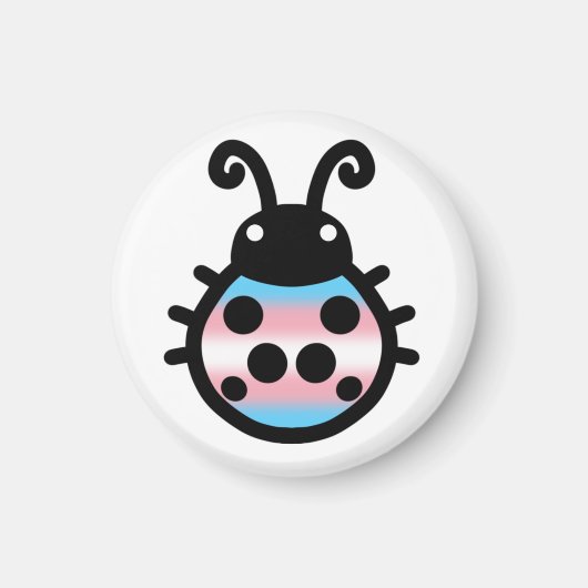 Transgender Pride Ladybug Magnet (Vorne)