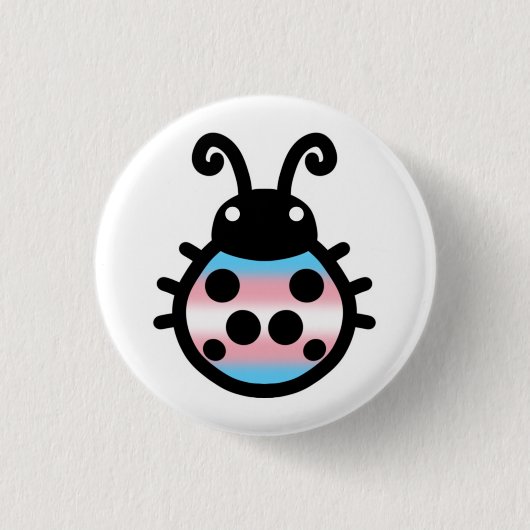 Transgender Pride Ladybug Pin Badge Button (Vorderseite)