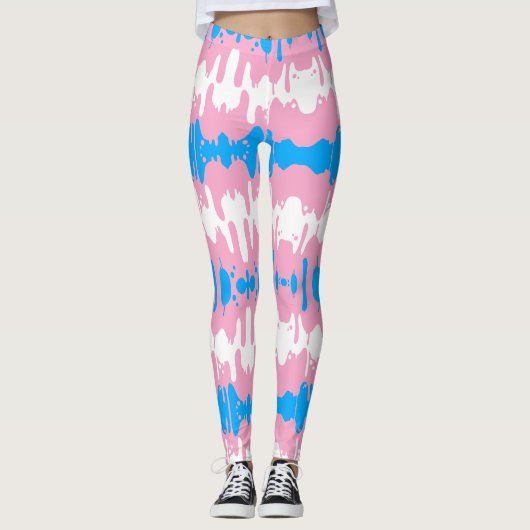Transgender Pride LGBTQ Leggings (Vorderseite)