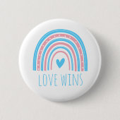 Transgender Pride Liebe gewinnt LGBT-Regenbogensch Button (Vorderseite)