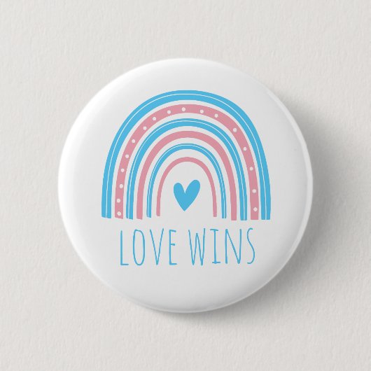 Transgender Pride Liebe gewinnt LGBT-Regenbogensch Button (Vorderseite)