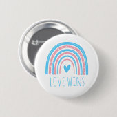 Transgender Pride Liebe gewinnt LGBT-Regenbogensch Button (Vorne & Hinten)