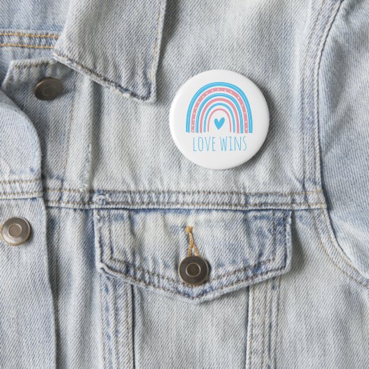 Transgender Pride Liebe gewinnt LGBT-Regenbogensch Button (Beispiel)