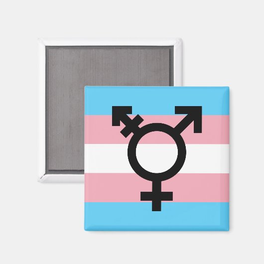 Transgender Pride Magnet (Vorderseite/Rückseite)