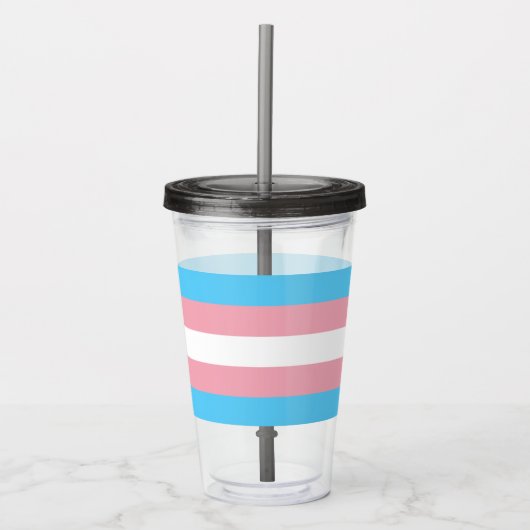 Transgender-Pride-Markierung Acryltrinkbecher (Vorderseite)