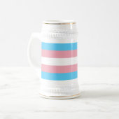Transgender-Pride-Markierung Bierglas (Vorderseite Links)